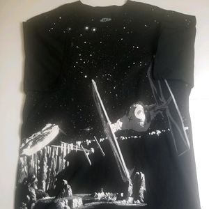 Star wars tie fighter millennium falcon tshirt L